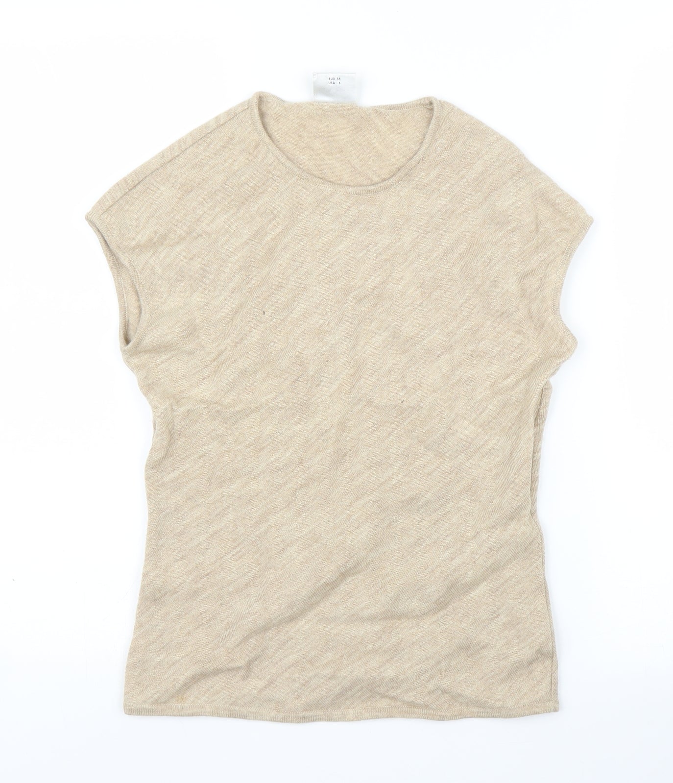 Womens UK Size 10 NEXT Beige Basic Blouse