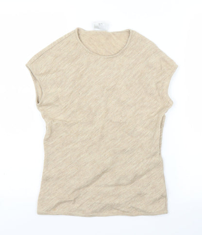 Womens UK Size 10 NEXT Beige Basic Blouse