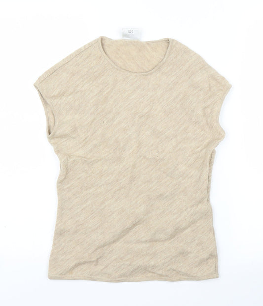 Womens UK Size 10 NEXT Beige Basic Blouse