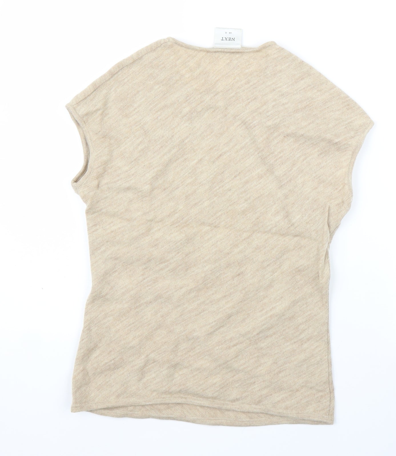 Womens UK Size 10 NEXT Beige Basic Blouse