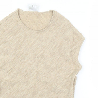 Womens UK Size 10 NEXT Beige Basic Blouse