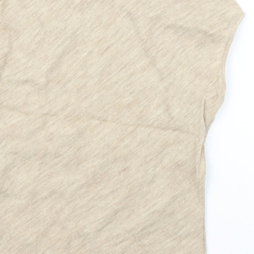 Womens UK Size 10 NEXT Beige Basic Blouse