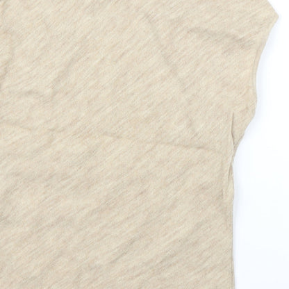 Womens UK Size 10 NEXT Beige Basic Blouse