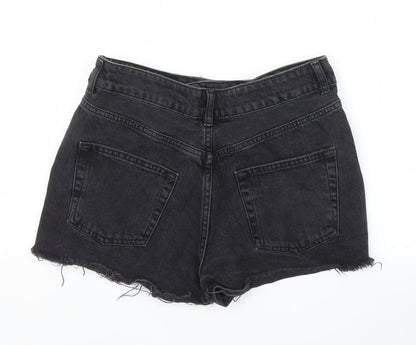 Topshop Womens Black  Denim Culotte Shorts Size 28 in