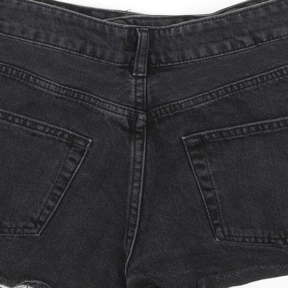 Topshop Womens Black  Denim Culotte Shorts Size 28 in