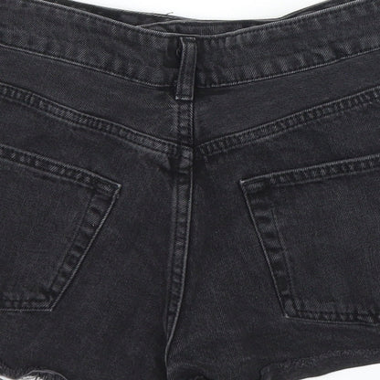 Topshop Womens Black  Denim Culotte Shorts Size 28 in