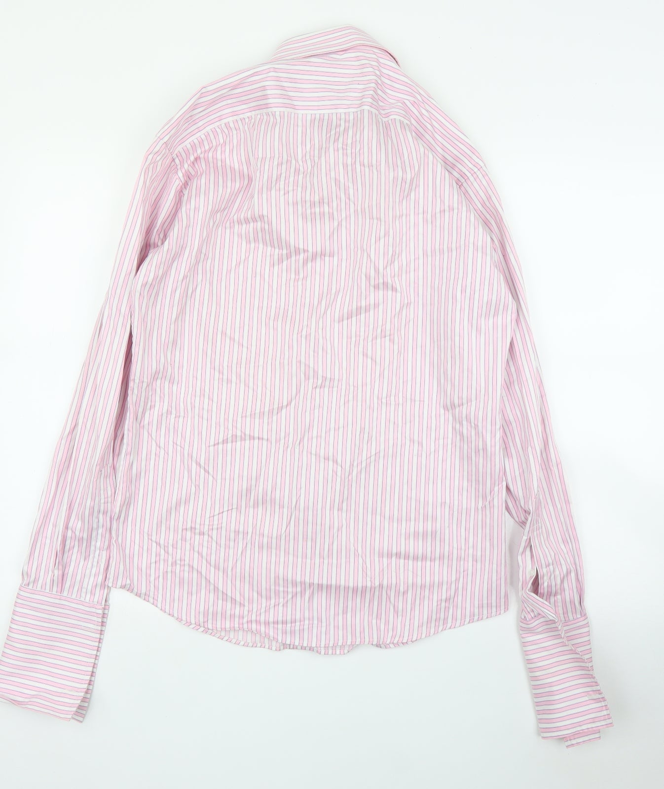 Raymond Shop Mens Pink Striped   Button-Up Size M
