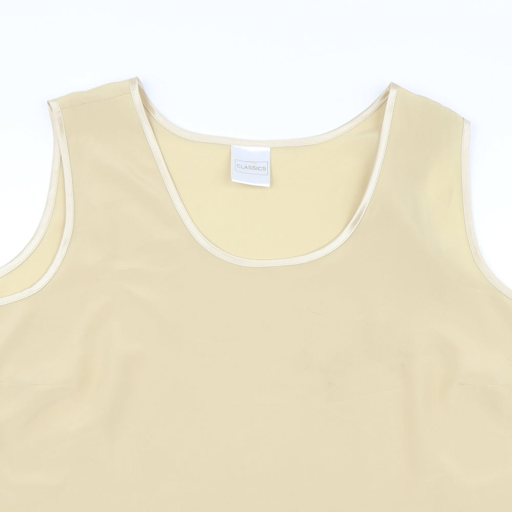 Classics Womens Gold   Basic Blouse Size 24