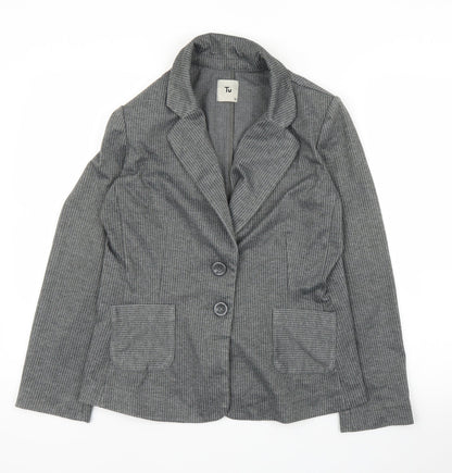 TU Womens Grey Spotted  Jacket Blazer Size 10