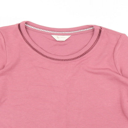 Womens UK Size 8 TU Pink Basic Blouse
