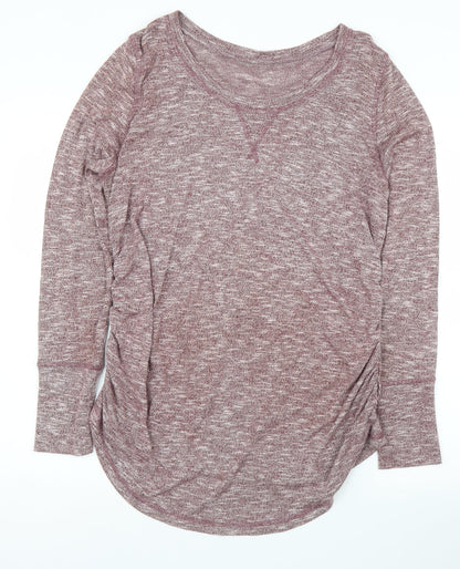 Liz Lange Womens Purple  Rayon Basic Blouse Size L