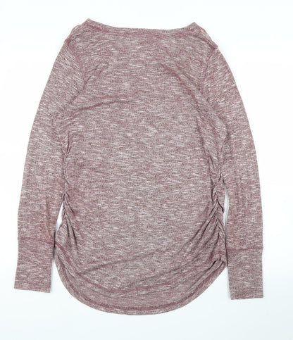 Liz Lange Womens Purple  Rayon Basic Blouse Size L