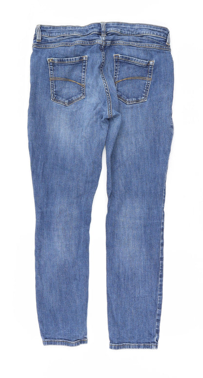 Preworn Womens Blue   Straight Jeans Size 34 L28 in