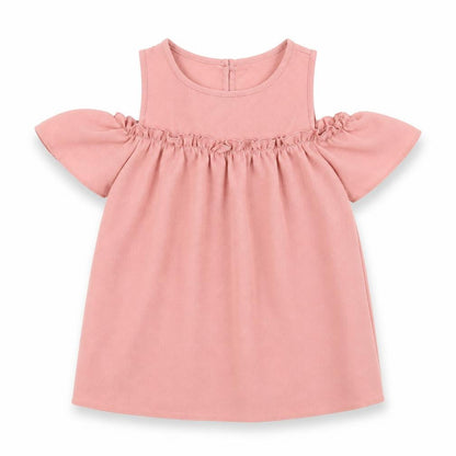 Front view of Primark girls’ pink basic blouse, size 9-10, years