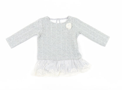F&F Girls Grey   Basic Casual Size 6-9 Months