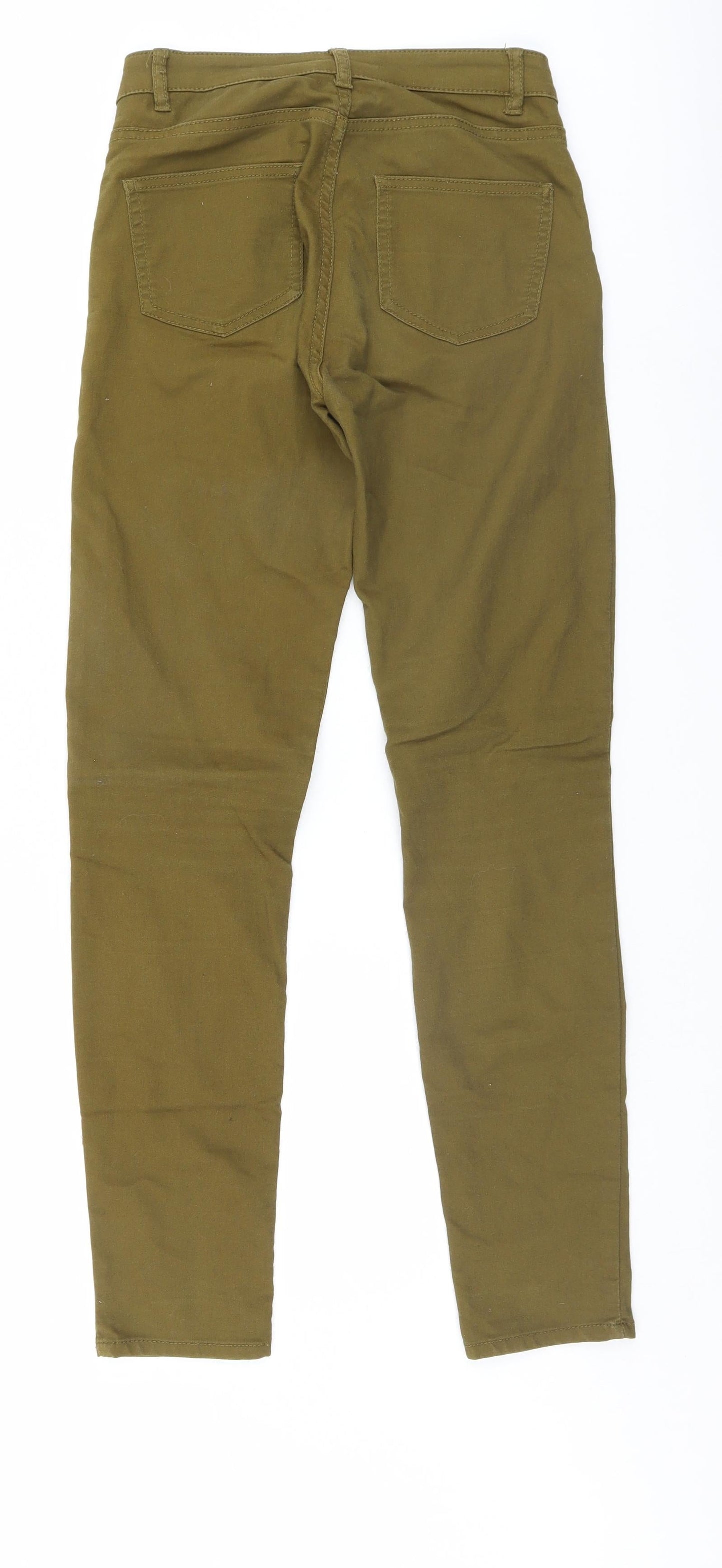 Womens UK Size 34 H&M Regular Fit Skinny Green Jeans