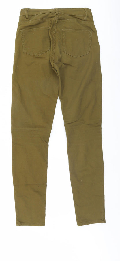 Womens UK Size 34 H&M Regular Fit Skinny Green Jeans