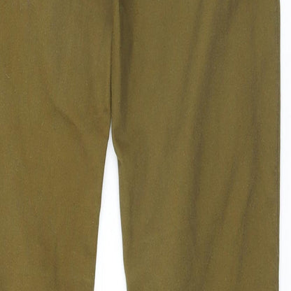 Womens UK Size 34 H&M Regular Fit Skinny Green Jeans