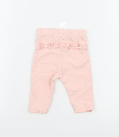 George Girls Pink   Jogger Leggings Size 3-6 Months