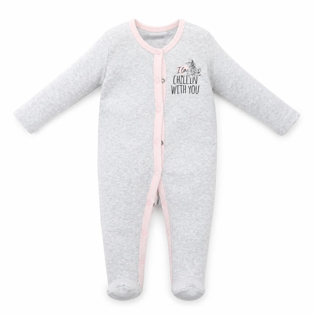 Looney Toons Girls Grey   Babygrow One-Piece Size 0-3 Months