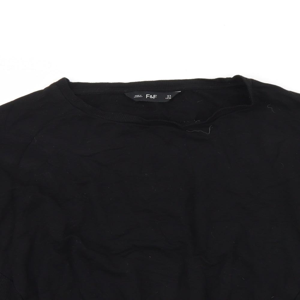 F&F Womens Black   Pullover Jumper Size 8