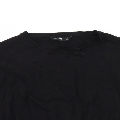 F&F Womens Black   Pullover Jumper Size 8