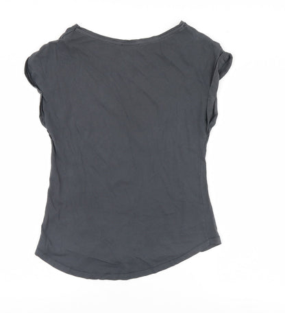 Womens UK Size 10 Elle Sport Grey Basic T-Shirt