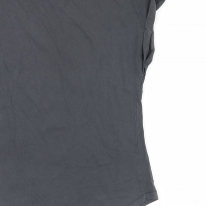 Womens UK Size 10 Elle Sport Grey Basic T-Shirt