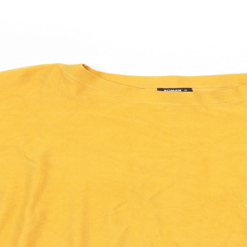 Womens UK Size 18 Roman Yellow Pullover Jumper
