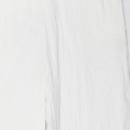 Adini Womens White   Trousers  Size L L26 in