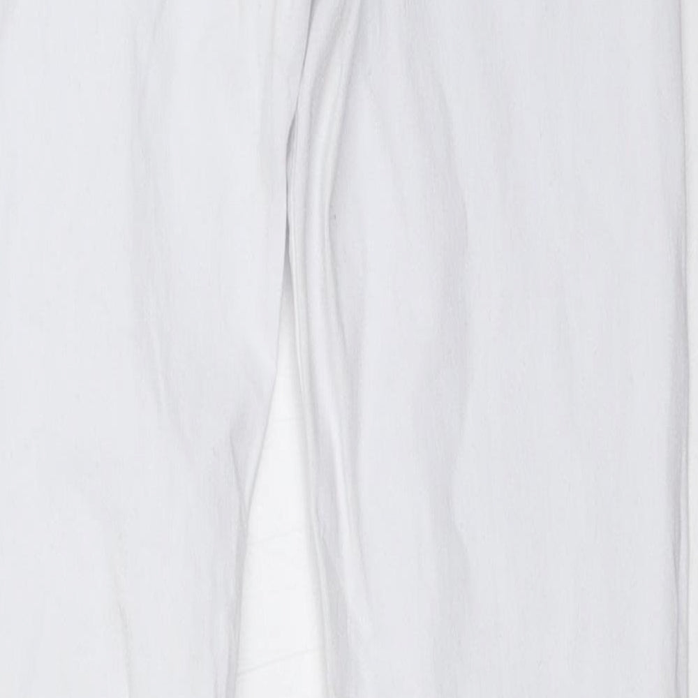 Womens UK Size 25 in Preworn Regular Fit Skinny White Jeans