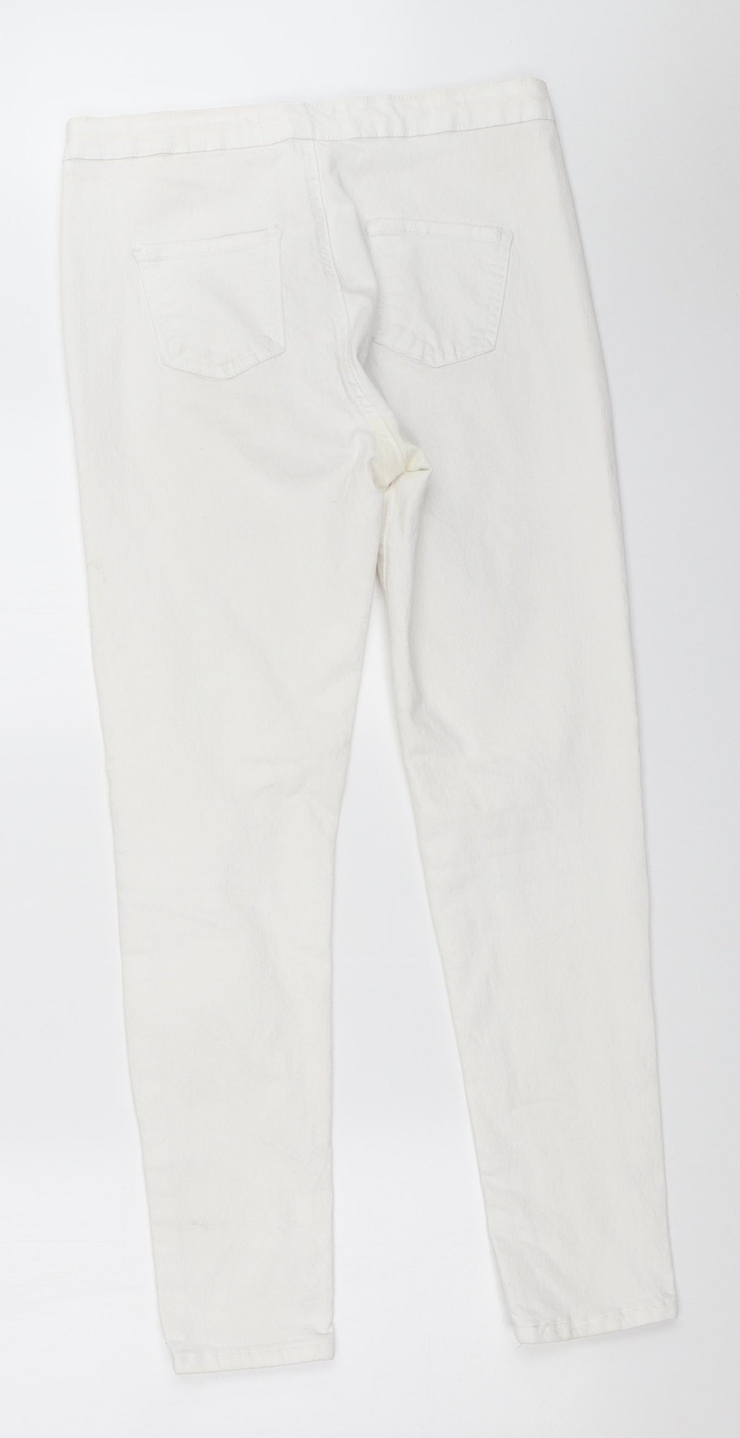 Portobello Punk Womens White   Skinny Jeans Size 14 L27 in