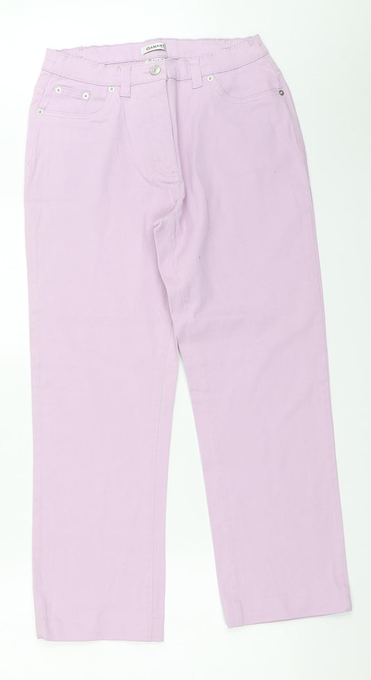 Damart Womens Purple   Straight Jeans Size 12 L25.5 in