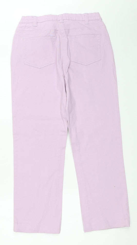 Damart Womens Purple   Straight Jeans Size 12 L25.5 in