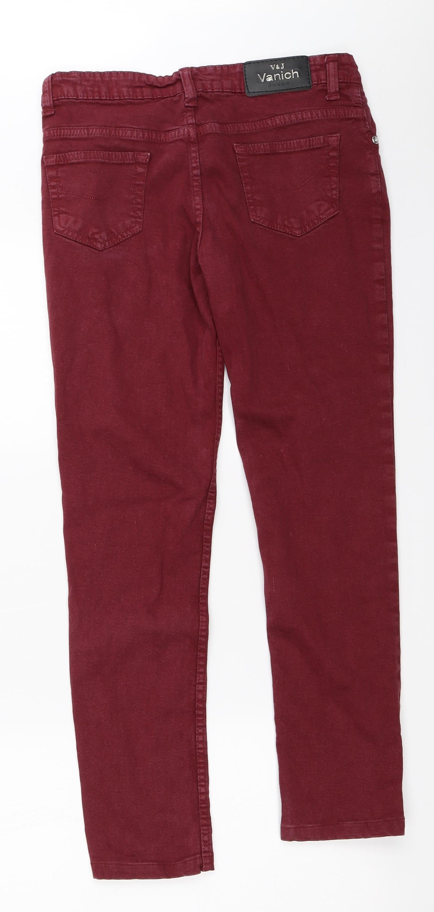 V&J Vanich Womens Red   Skinny Jeans Size 28 in L27 in