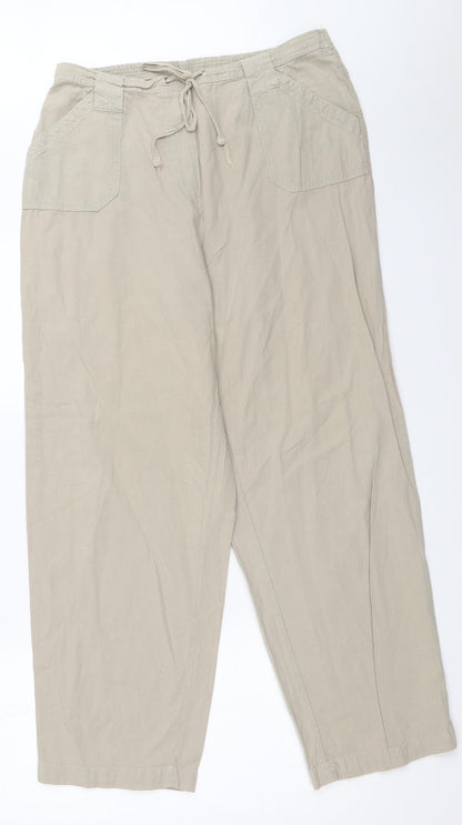 Womens UK Size 31 in Preworn Regular Fit  Beige Trousers