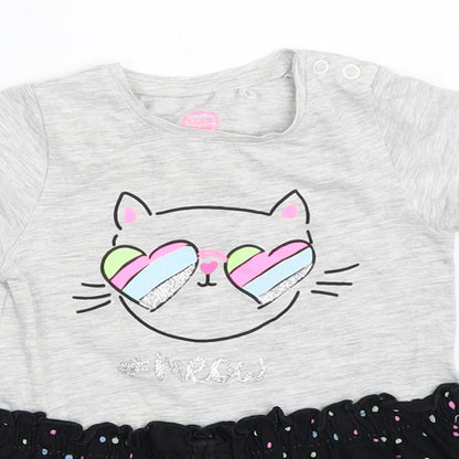 Cool Club Girls Grey   Fit & Flare  Size 9-12 Months