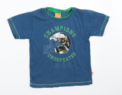 Little Kangaroos Boys Blue   Basic T-Shirt Size 4 Years