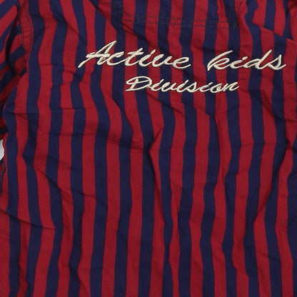 Active Boys Red Striped  Basic Button-Up Size 2 Years