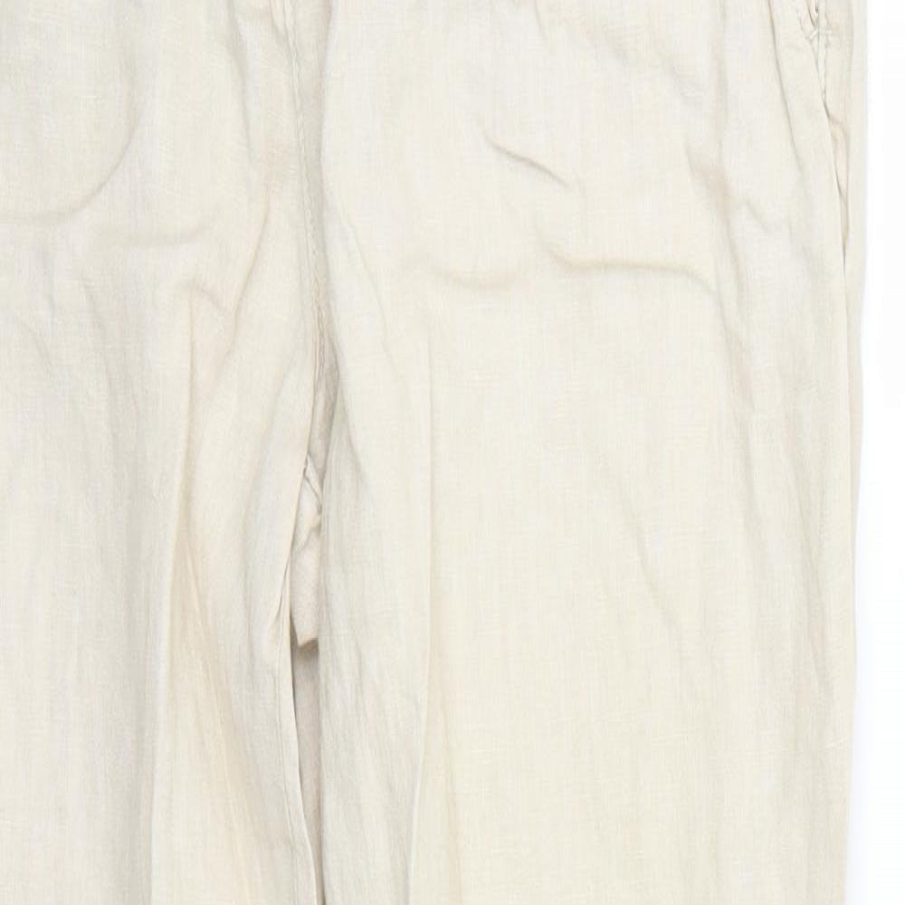 Indigo Womens Beige   Trousers  Size 12 L26 in