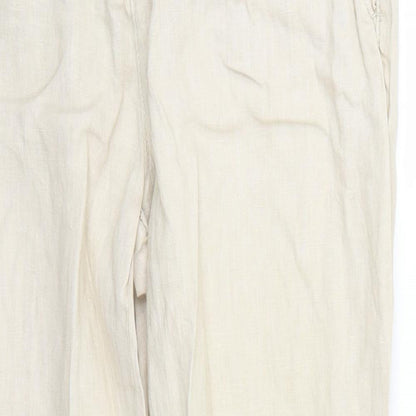 Indigo Womens Beige   Trousers  Size 12 L26 in