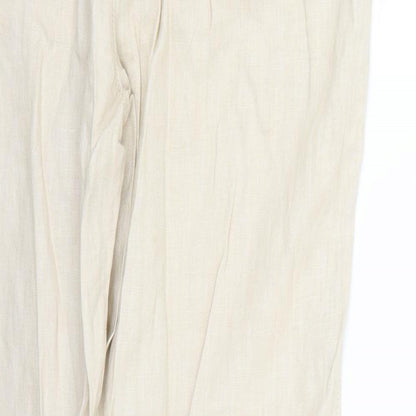 Indigo Womens Beige   Trousers  Size 12 L26 in