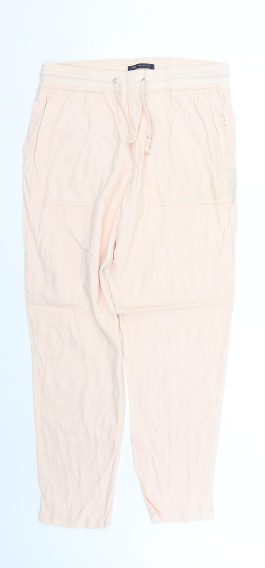 Womens UK Size 12 Marks and Spencer Regular Fit  Pink Trousers