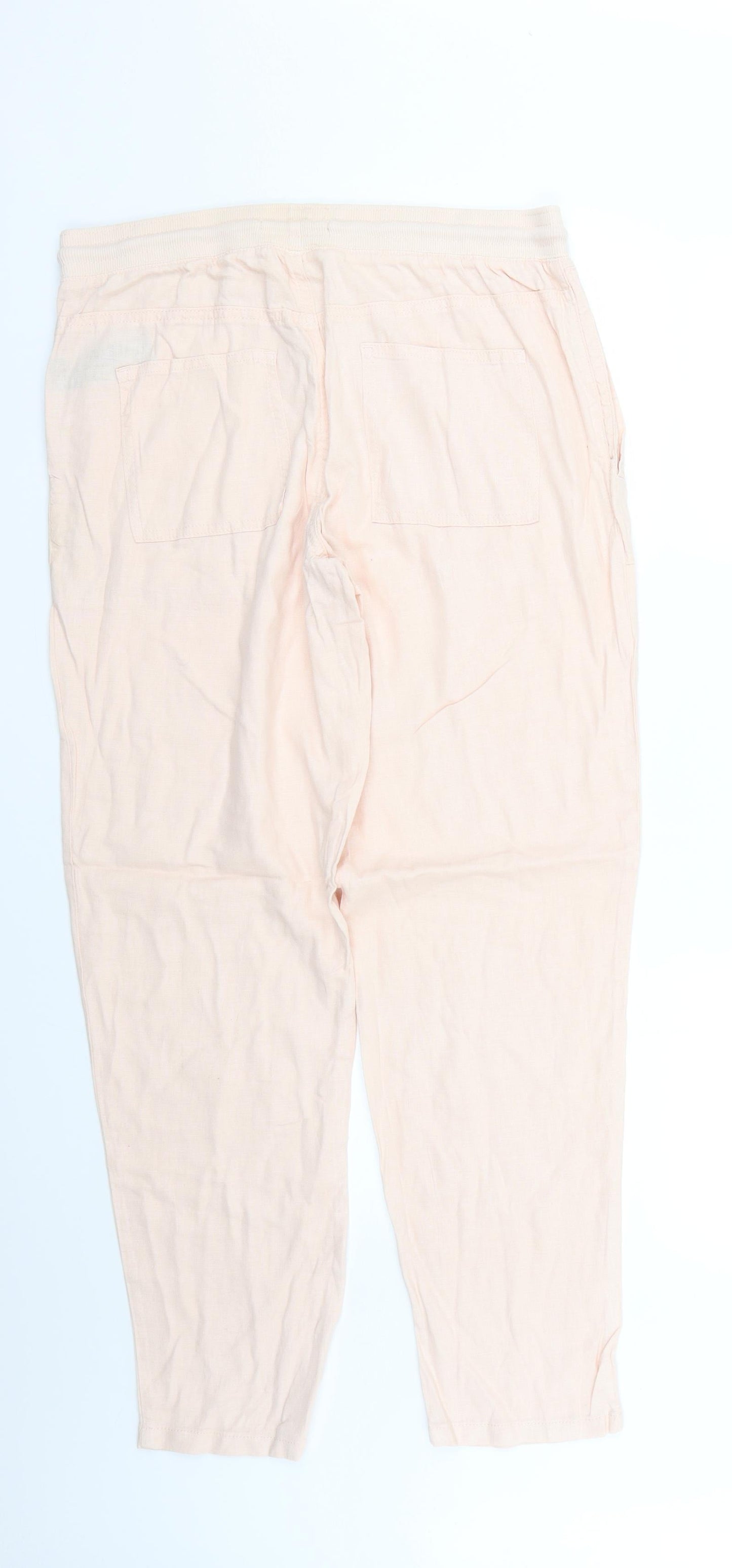 Womens UK Size 12 Marks and Spencer Regular Fit  Pink Trousers