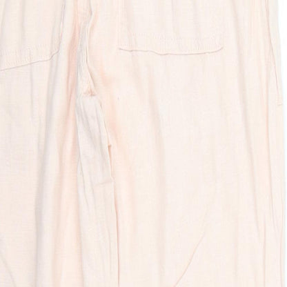 Womens UK Size 12 Marks and Spencer Regular Fit  Pink Trousers