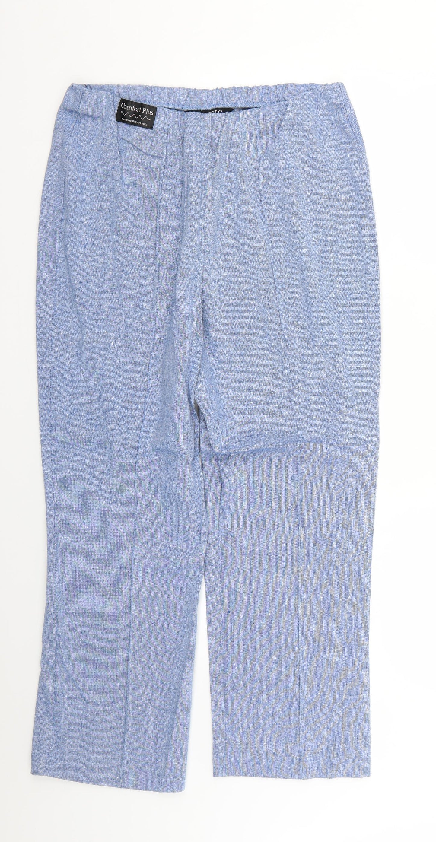 Womens UK Size 12 Classics Regular Fit  Blue Trousers