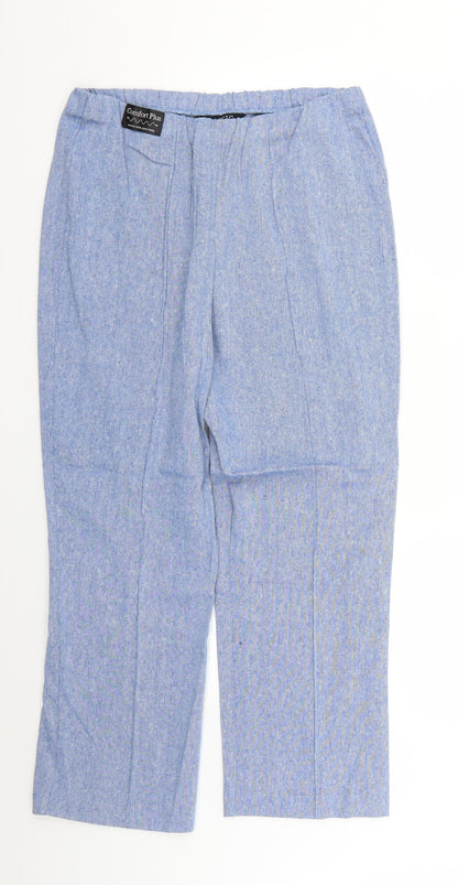Womens UK Size 12 Classics Regular Fit  Blue Trousers