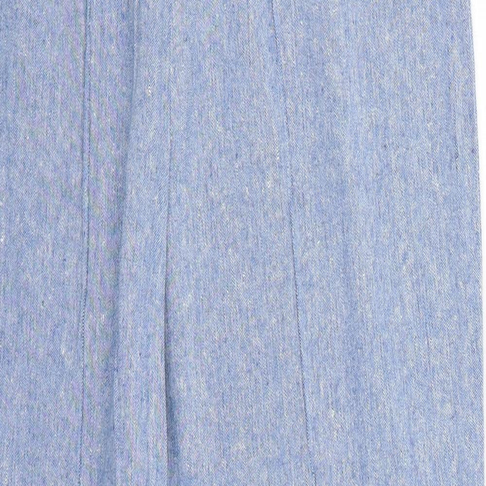 Womens UK Size 12 Classics Regular Fit  Blue Trousers