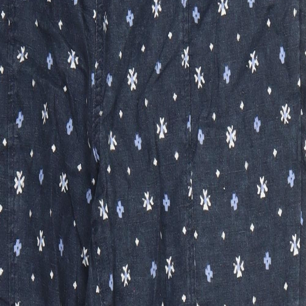 Monsoon Womens Blue Geometric  Trousers  Size 12 L27 in