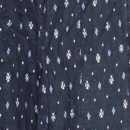 Monsoon Womens Blue Geometric  Trousers  Size 12 L27 in